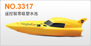 Remote control boat with blister Basin