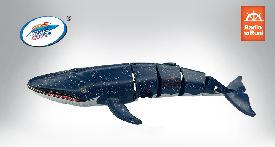 RC diving blue whale